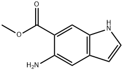 5-氨基-1H-吲哚-6-羧酸甲酯 结构式