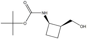 REL-((1S,2R)-2-(羟甲基)环丁基)氨基甲酸叔丁酯 结构式