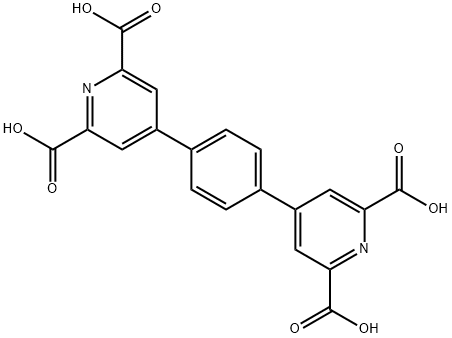 4,4'-(1,4-亚苯基)双(吡啶-2,6-二羧酸) 结构式