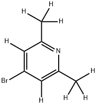 4-bromo-2,6-bis(methyl-d3)pyridine-3,5-d2 结构式