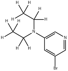 3-Bromo-5-(diethylamino-d10)-pyridine 结构式