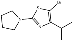 5-Bromo-4-(iso-propyl)-2-(pyrrolidino)thiazole 结构式