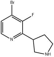 4-Bromo-3-fluoro-2-(pyrrolidin-3-yl)pyridine 结构式