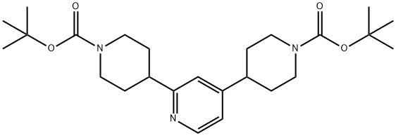 2,4-DI(N-BOC-PIPERIDIN-4-YL)PYRIDINE 结构式
