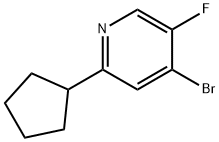 4-Bromo-2-cyclopentyl-5-fluoropyridine 结构式