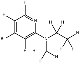 4-Bromo-2-methylethylaminopyridine-d11 结构式