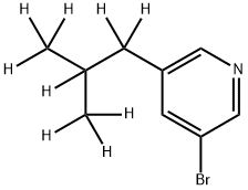 3-Bromo-5-(iso-butyl-d9)-pyridine 结构式
