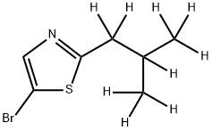 5-Bromo-2-(iso-butyl-d9)-thiazole 结构式