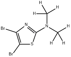 4,5-Dibromo-2-dimethylaminothiazole-d6 结构式