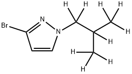 3-Bromo-1-(iso-butyl-d9)-pyrazole 结构式