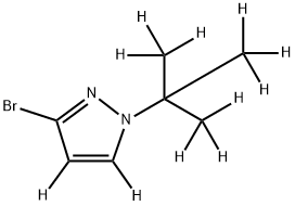 3-Bromo-1-(tert-butyl)pyrazole-d11 结构式