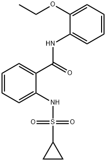 2-[(Cyclopropylsulfonyl)amino]-N-(2-ethoxyphenyl)benzamide 结构式