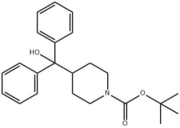 N-(tert-butoxycarbonyl)-4-[hydroxy(diphenyl)methyl]piperidine 结构式