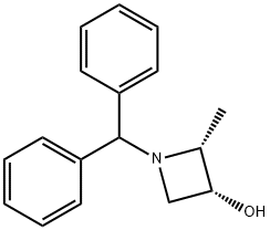 (2R,3R)-1-(二苯基甲基)-2-甲基氮杂环丁烷-3-醇 结构式