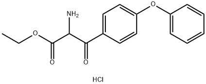 ethyl 2-amino-3-oxo-3-(4-phenoxyphenyl) propanoate hydrochloride 结构式