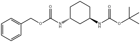 ((1R,3R)-环己烷-1,3-二基)二氨基甲酸苄基酯 结构式