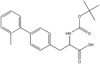 Boc-4-(2-methylphenyl)-DL-phenylalanine 结构式