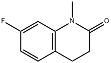 7-氟-1-甲基-3,4-二氢喹啉-2(1H)-酮 结构式
