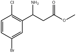 METHYL 3-AMINO-3-(5-BROMO-2-CHLOROPHENYL)PROPANOATE 结构式