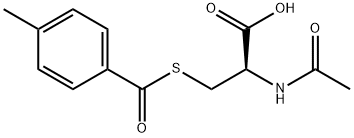 (R)-2-乙酰氨基-3-((4-甲基苯甲酰基)硫基)丙酸 结构式