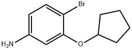 4-Bromo-3-(cyclopentyloxy)aniline 结构式