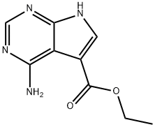 Ethyl 4-amino-7H-pyrrolo[2,3-d]pyrimidine-5-carboxylate 结构式