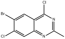 6-溴-4,7-二氯-2-甲基喹唑啉 结构式