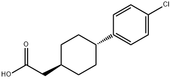 2-((1R,4R)-4-(4-氯苯基)环己基)乙酸 结构式