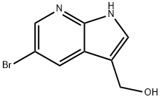 (5-溴-1H-吡咯并[2,3-B]吡啶-3-基)-甲醇 结构式