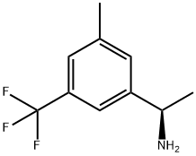 (ΑR)-Α,3-二甲基-5-(三氟甲基)苯甲胺 结构式