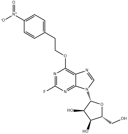 2-Fluoro-6-O-[2-(4-nitrophenyl)ethyl]inosine 结构式