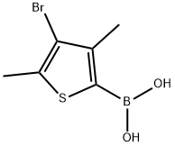 (4-溴-3,5-二甲基噻吩-2-基)硼酸 结构式