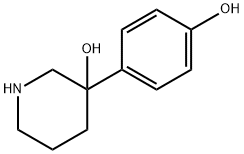 3-Piperidinol, 3-(4-hydroxyphenyl)- 结构式