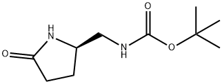 tert-butyl (R)-((5-oxopyrrolidin-2-yl)methyl)carbamate 结构式