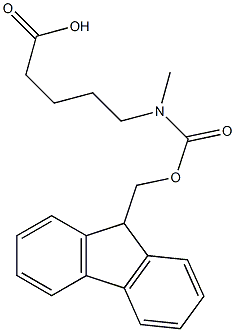 5-({[(9H-fluoren-9-yl)methoxy]carbonyl}(methyl)amino)pentanoic acid 结构式