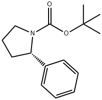 (S)-N-Boc-2-phenylpyrrolidine 结构式