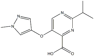 5-[(1-methyl-1H-pyrazol-4-yl)oxy]-2-(propan-2-yl)pyrimidine-4-carboxylic acid 结构式