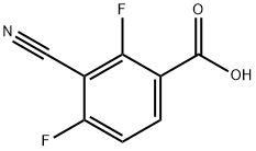 3-氰基-2,4-二氟苯甲酸 结构式