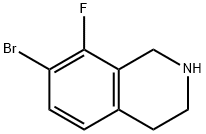 7-bromo-8-fluoro-1,2,3,4-tetrahydroisoquinoline 结构式