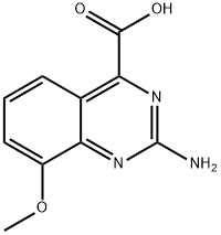 2-氨基-8-甲氧基喹唑啉-4-甲酸 结构式