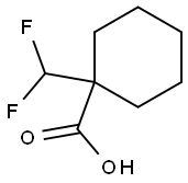 1-(difluoromethyl)cyclohexane-1-carboxylic acid 结构式