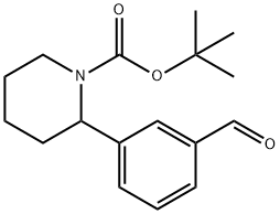 tert-butyl 2-(3-formylphenyl)piperidine-1-carboxylate 结构式