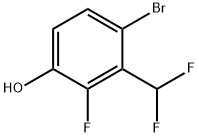 4-溴-3-(二氟甲基)-2-氟苯酚 结构式