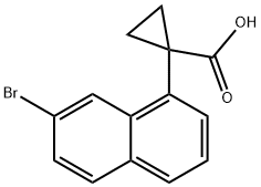 1-(7-Bromonaphthalen-1-yl)cyclopropane-1-carboxylic acid 结构式