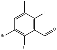 3-BROMO-2,6-DIFLUORO-5-METHYLBENZALDEHYDE 结构式