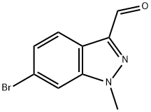 6-溴-1-甲基-1H-吲唑-3-甲醛 结构式