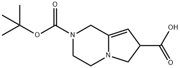 2-[(tert-butoxy)carbonyl]-1H,2H,3H,4H-pyrrolo[1,2-a]pyrazine-7-carboxylic acid 结构式