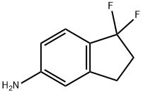 1,1-二氟-2,3-二氢-1H-茚-5-胺 结构式