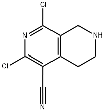 1,3-dichloro-5,6,7,8-tetrahydro-2,7-naphthyridine-4-carbonitrile 结构式