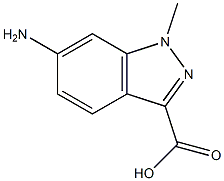 6-氨基-1-甲基-1H-吲唑-3-羧酸 结构式